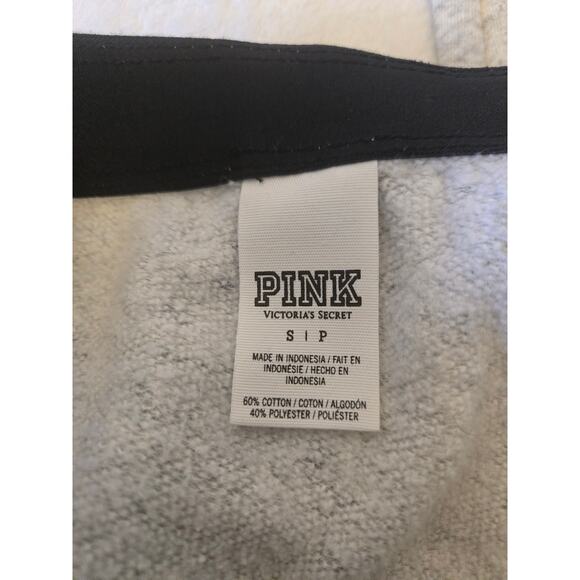 Victoria's Secret PINK Gray Sweatpants Black Stripe Size Small - Picture 6 of 8